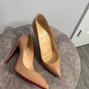 Christian Louboutin Beige Patent Leather Heels